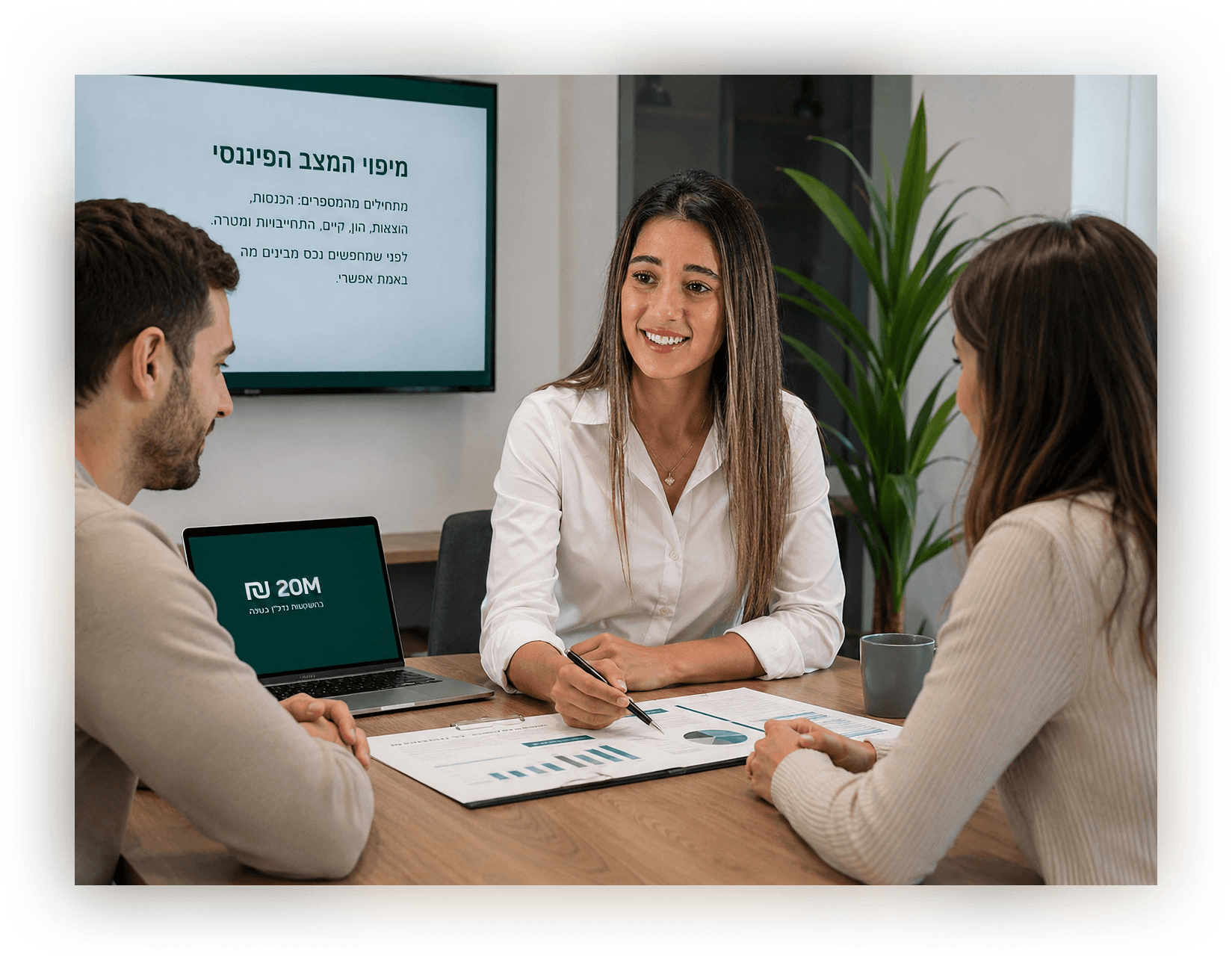 טל רשתי ממפה את המצב הפיננסי עם לקוחות מול נתוני השקעה